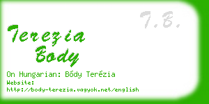 terezia body business card