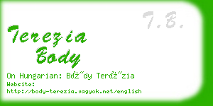 terezia body business card